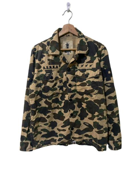A BATHING APE® BAPE Foot Soldier Camo Button Up Shirt