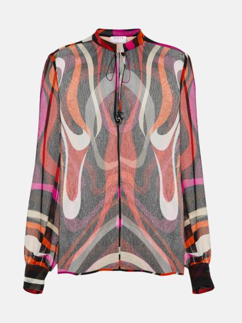 PUCCI Printed chiffon blouse