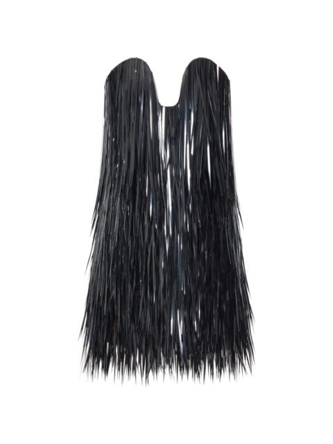 fringe-detailing mini dress