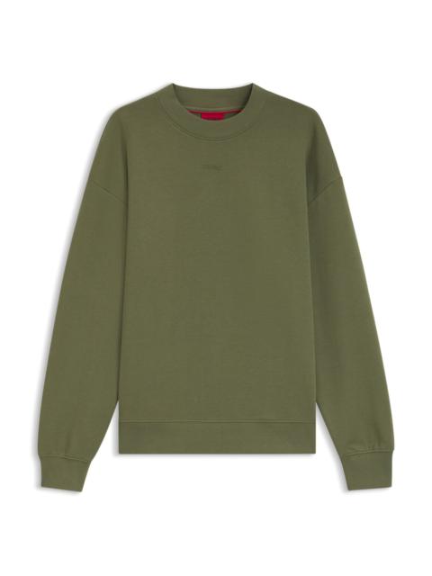 HUGO RELAXED-FIT SWEATSHIRT IN COTTON TERRY WITH LOGO DETAIL