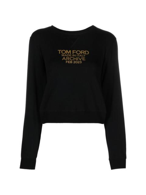 TOM FORD logo-print cotton sweatshirt