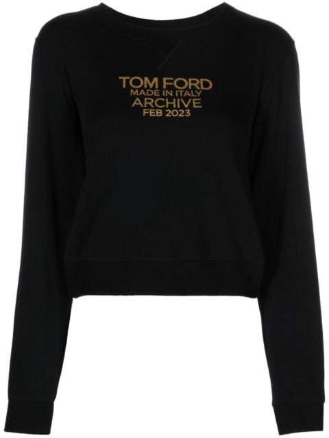 TOM FORD logo-print cotton sweatshirt