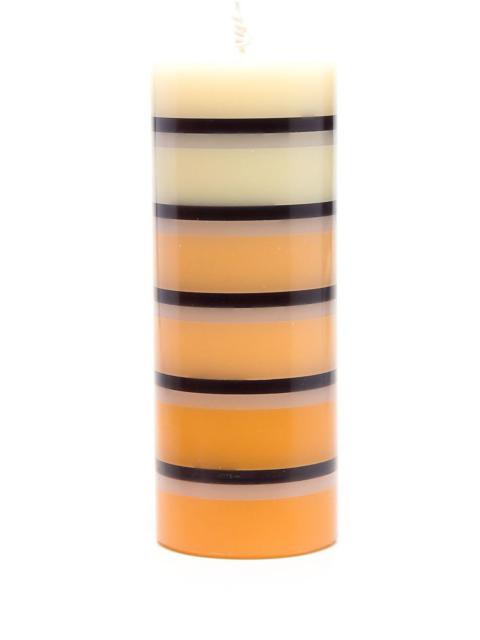 striped single-wick candle
