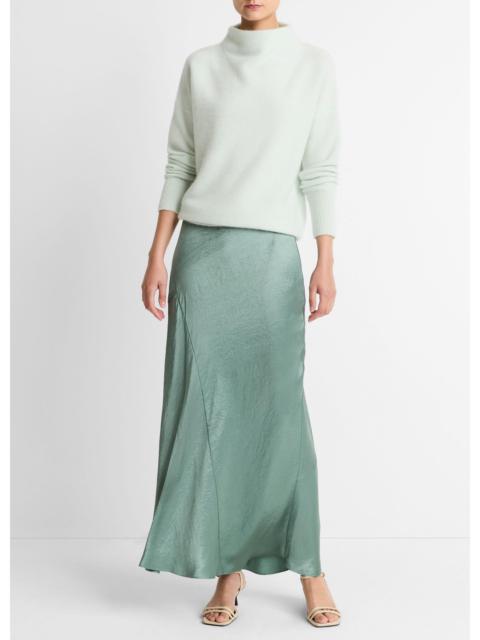 Vince Paneled Satin Bias Skirt