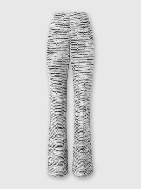 Missoni Flare trousers in viscose with Greek lamé motif