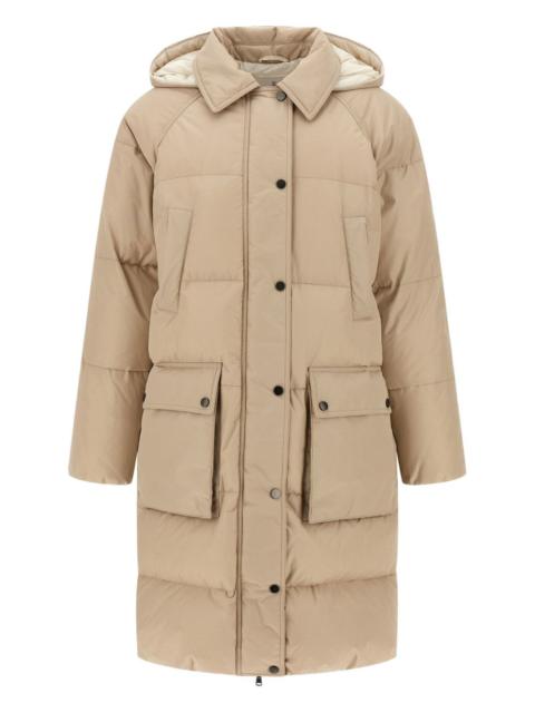 Brunello Cucinelli quilted hooded down coat