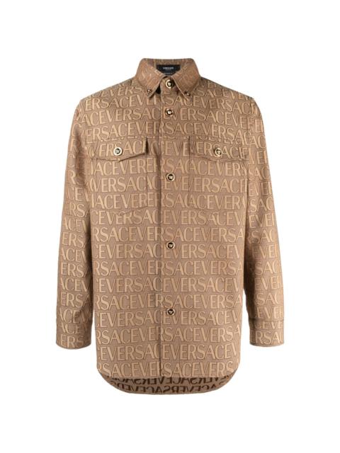 Versace Allover-jacquard shirt