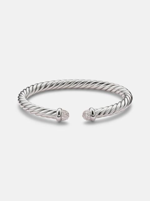DAVID YURMAN Cable Flex® sterling silver cuff bracelet with diamonds