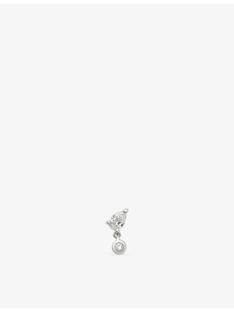 MISSOMA Pear 9ct White Gold And Lab Grown Diamond Single Stud Earring
