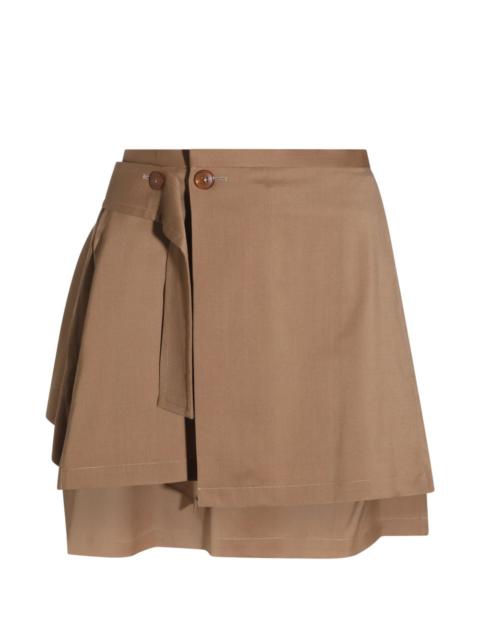 Vivienne Westwood Megan Kilt layered wrap mini skirt
