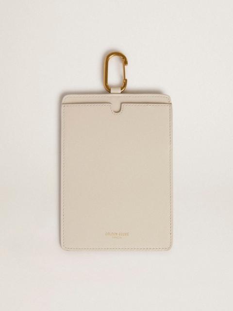 Golden Goose Worn white document holder