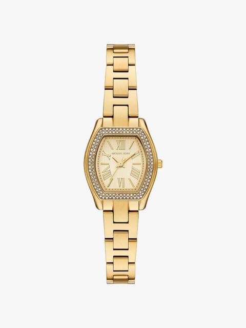 MICHAEL KORS Petite Chelsea Pavé Gold-Tone Watch