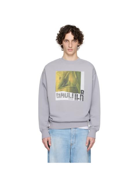 Jean Paul Gaultier SSENSE Exclusive Gray Cotton Crew Printed Water Sweatshirt