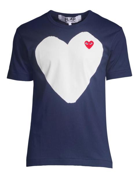 Comme des Garçons PLAY COMME DES GARCONS PLAY WHITE HEART T-SHIRT - NAVY