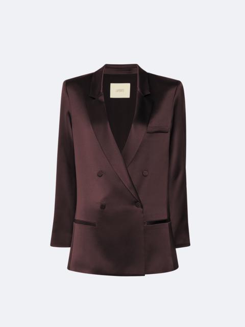 LAPOINTE Satin Double Breasted Blazer