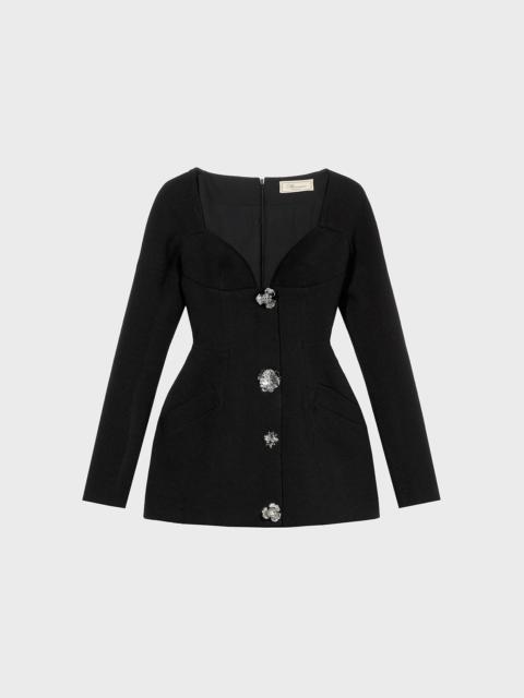 Blumarine SHORT CRÊPE DRESS WITH JEWEL BUTTONS