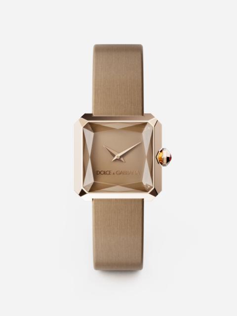 Dolce & Gabbana Gold watch with silk strap