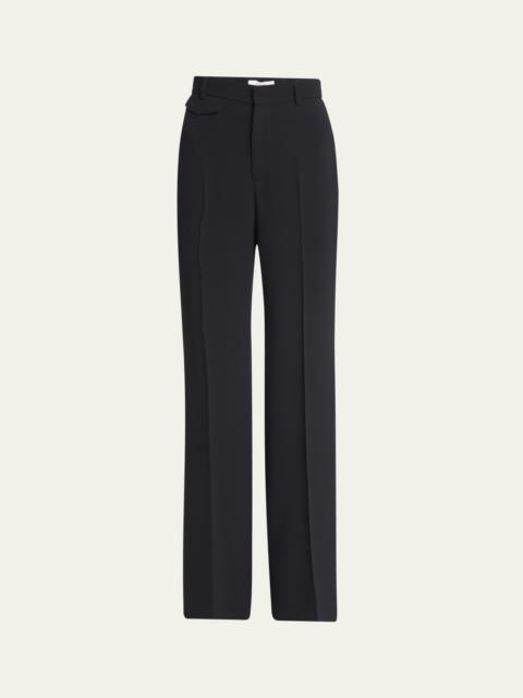 Chloé Soft Crepe Wide-Leg Pants