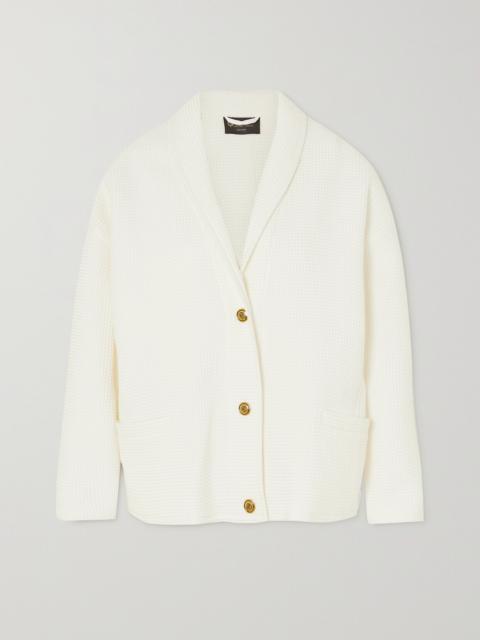 Loro Piana Shana Waffle-knit Cotton Cardigan
