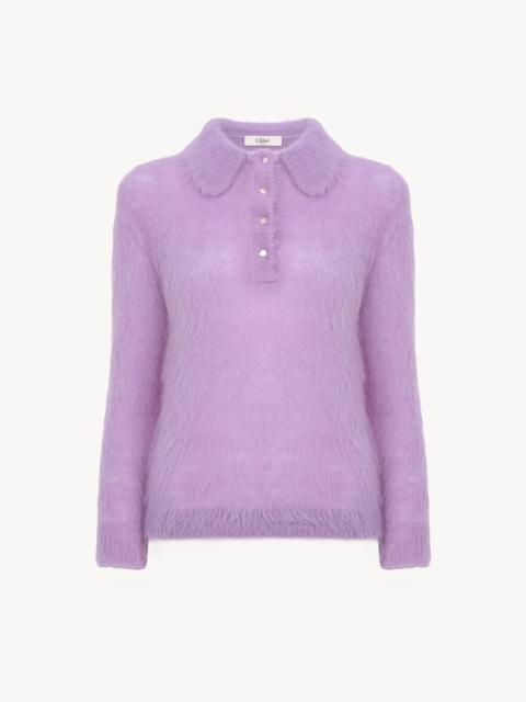 Chloé POLO SWEATER IN AN ALPACA WOOL-BLEND KNIT