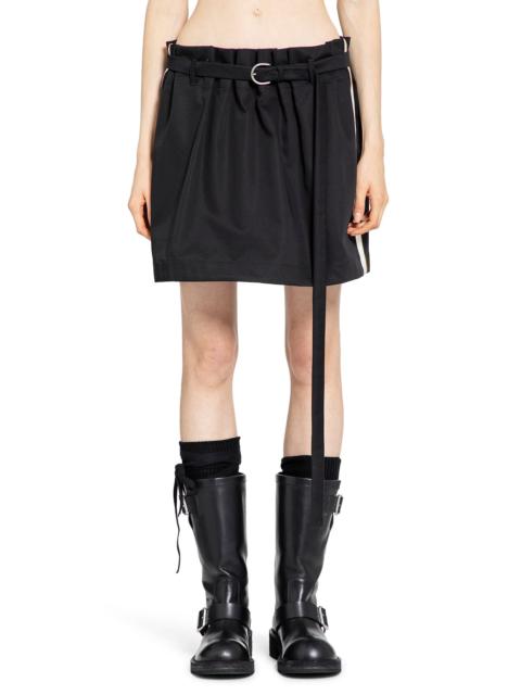 Ann Demeulemeester Haga Pleated Mini Skirt In Cotton Twill