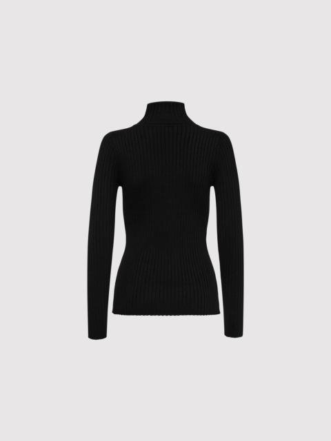 ST. AGNI Zip Front Top - Black
