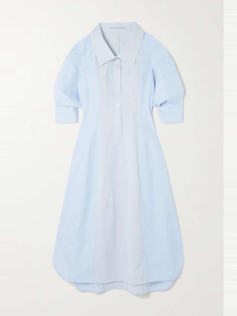 Pinstriped cotton shirt dress