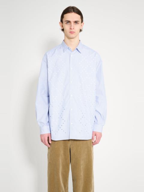 Comme Des Garçons COMME DES GARÇONS HOMME BROAD STRIPE CUT-OUT SHIRT