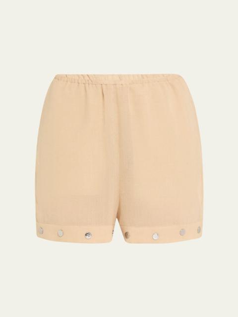 Nanushka Dylla Studded Gauze Shorts