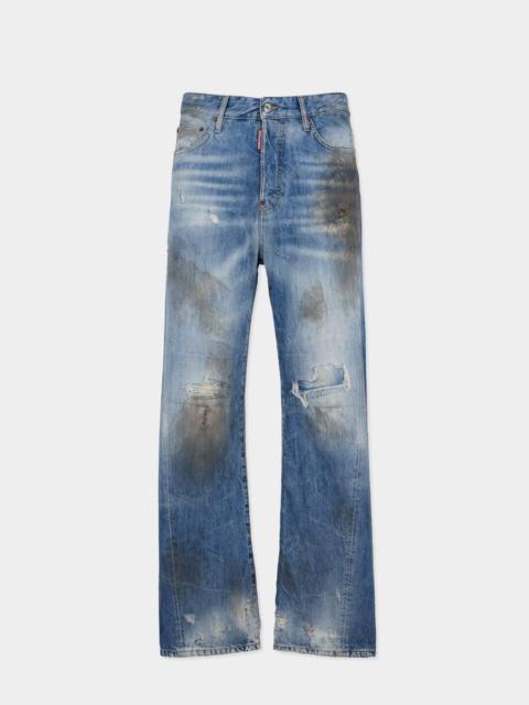 DSQUARED2 LIGHT DIRTY WASH LOOSE TWIST JEANS