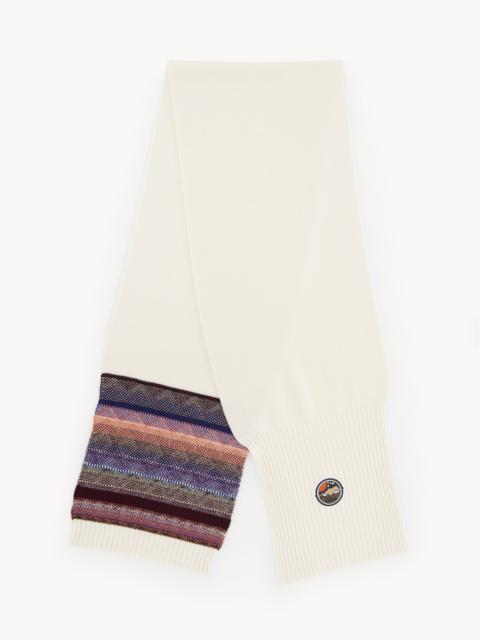 Chloé EMBROIDERED-PATCH SCARF