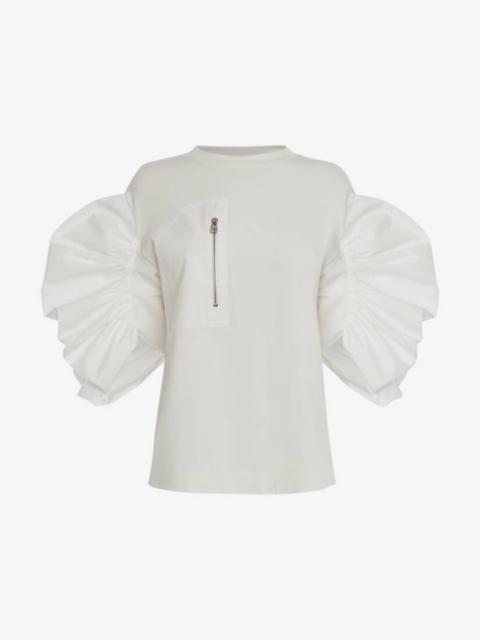 Alexander McQueen Parka T-shirt in Optical White