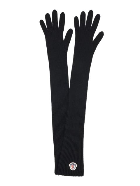 Moncler Knit Wool Gloves black
