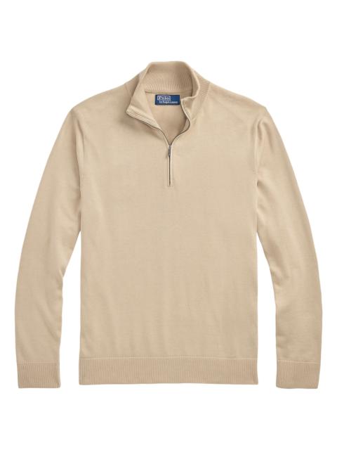 Polo Ralph Lauren Men's Cotton Quarter-Zip Sweater - Ranch Cream