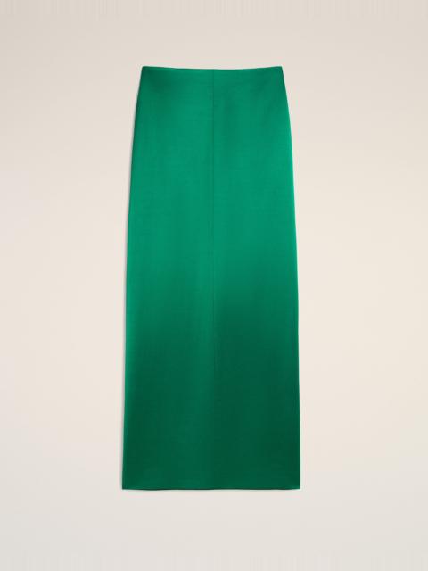 AMI Paris GREEN STRAIGHT WOOL AND VISCOSE SKIRT