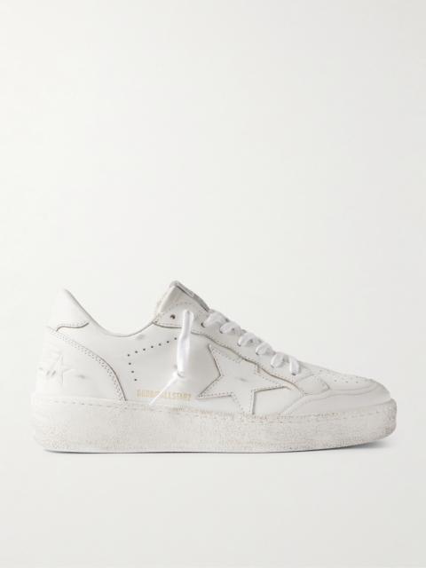 Golden Goose Ball Star Distressed Leather Sneakers