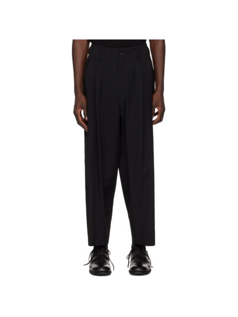 Black Paneled Trousers