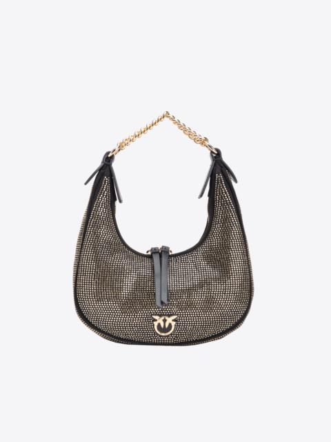 FULLY RHINESTONED MINI BRIOCHE BAG HOBO