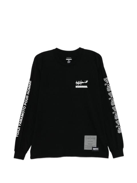 Yohji Yamamoto × NEIGHBORHOOD LONG SLEEVE T-SHIRT (BLACK)