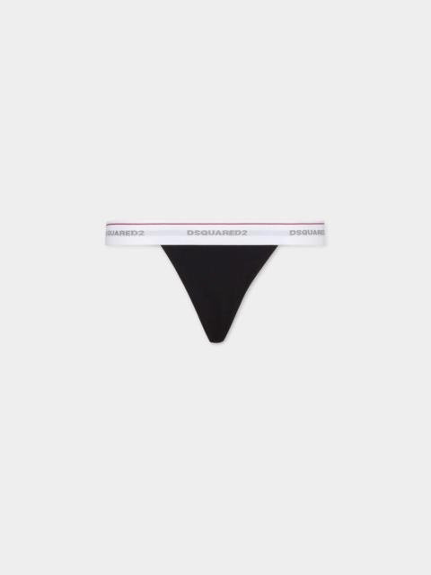 DSQUARED2 LOGO COTTON THONG