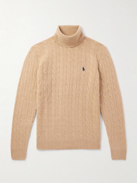 Polo Ralph Lauren Cable-Knit Wool and Cashmere-Blend Rollneck Sweater