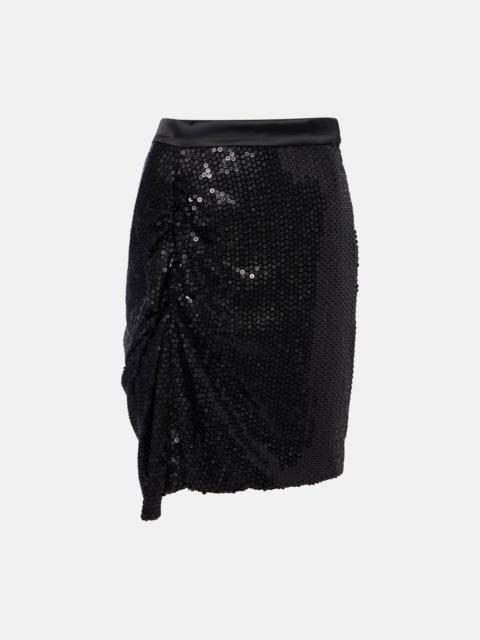 Vivienne Westwood Panther gathered sequined midi skirt