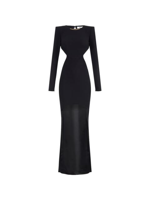 ELISABETTA FRANCHI cut-out train asymmetric dress
