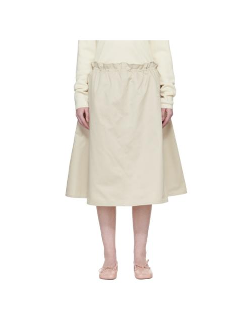 MM6 Maison Margiela Off-White Long Skirt
