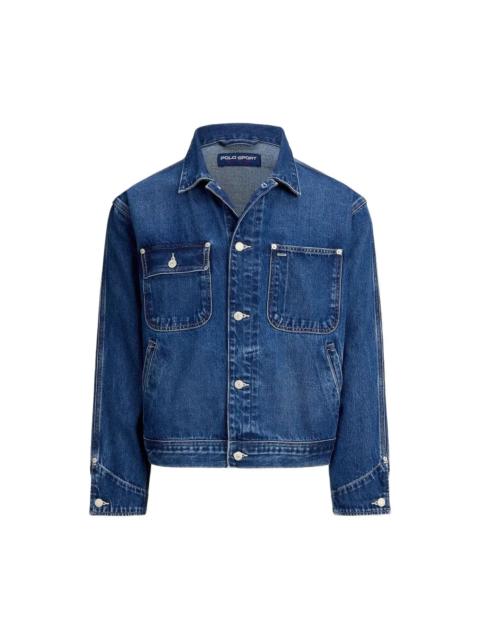Polo Ralph Lauren LIMITED-EDITION FLAG-ARTWORK PATCH-POCKET DENIM JACKET