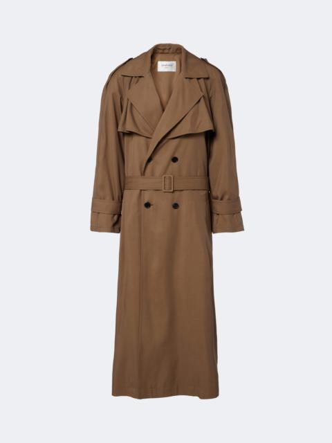 SAINT LAURENT Oversized double-breasted trench coat