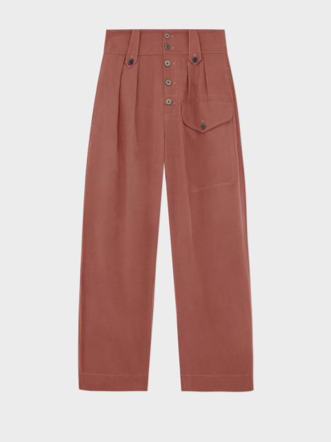 Paul Smith Linen Cropped Cargo Pants