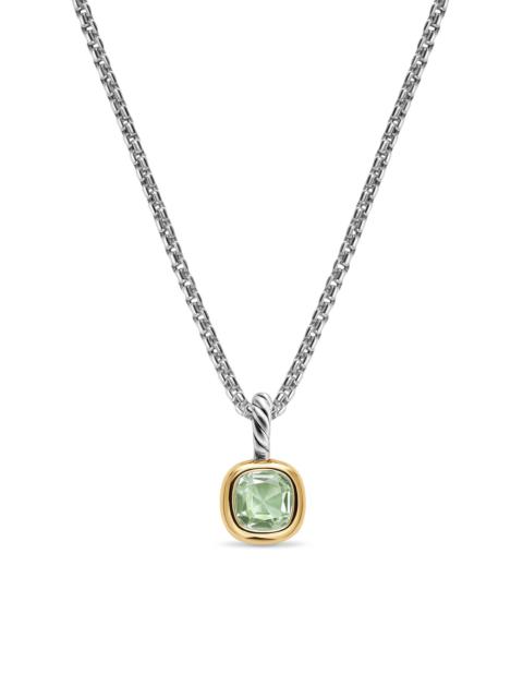 DAVID YURMAN Women's Mini Cushion Cut Amulet in Sterling Silver - New Prasiolite