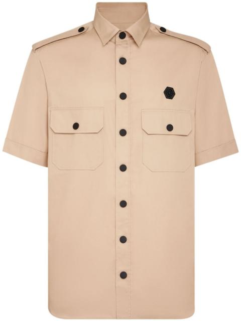 PHILIPP PLEIN Plein Gothic cotton military shirt