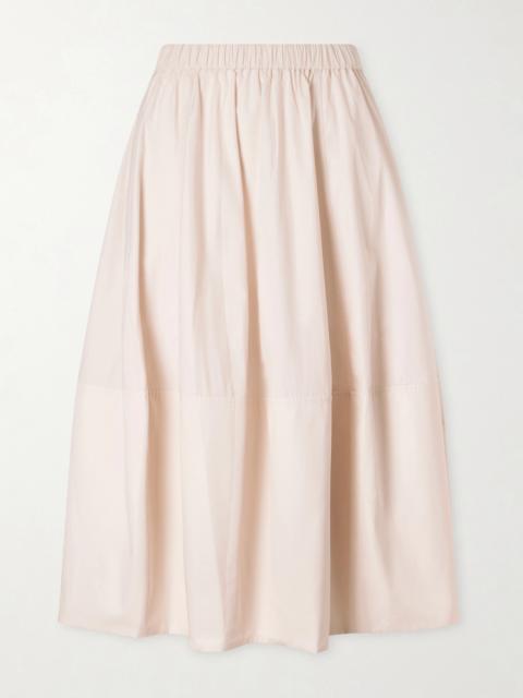 CO Bubble Paneled Cotton-poplin Midi Skirt